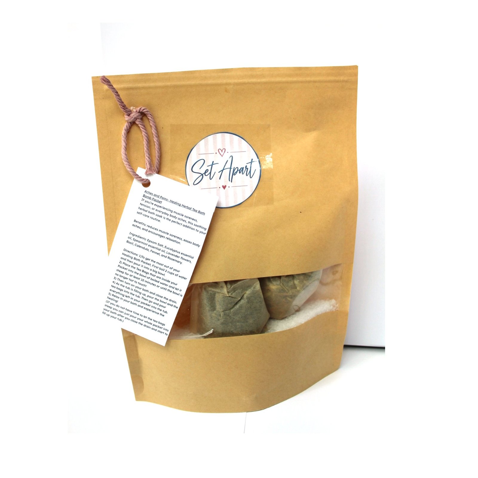 Aches and Pains- Healing Herbal Tea Bath Bomb Packet